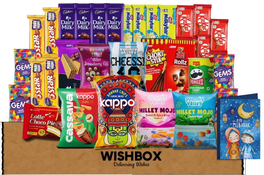Eid gift hamper with greeting card